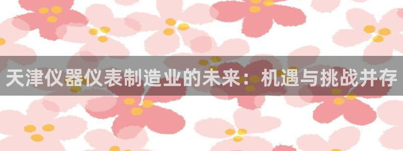 星欧娱乐用户登录中心：天津仪器仪表制造业的未来：机遇与挑战并