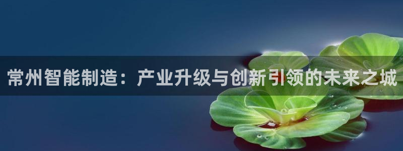 星欧娱乐注册40046：常州智能制造：产业升级与创新引领的未